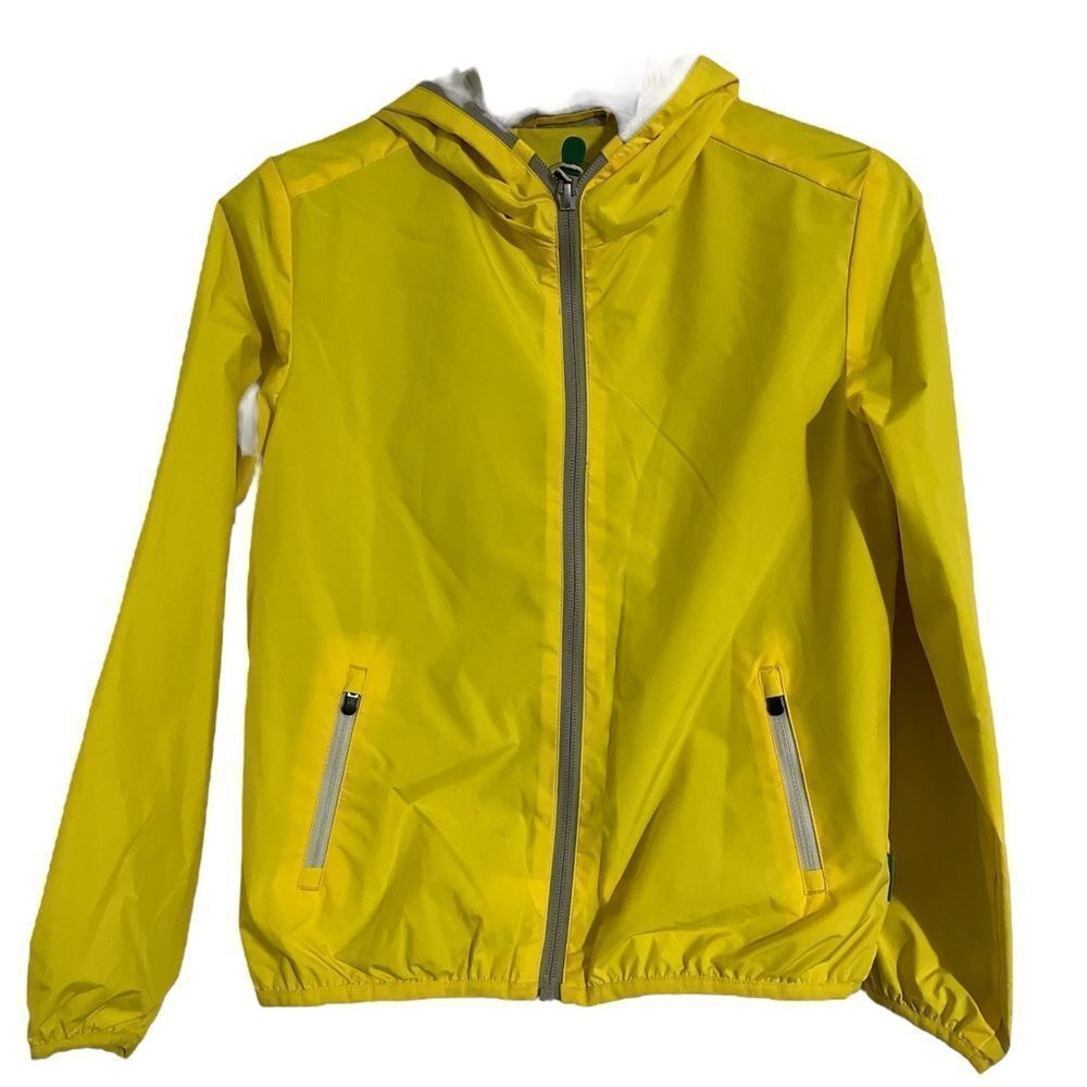 SAVE THE DUCK Yellow Kids Hooded Raincoat